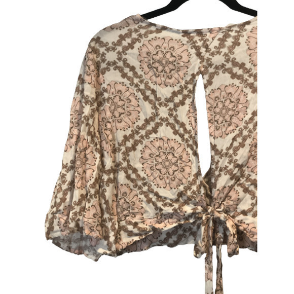 NWT Charlotte Russe XL Wrap Top Coverup Beach Swim Crop Top Boho - Picture 10 of 14